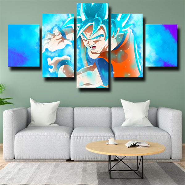 Dragon Ball Blue Son Goku Canvas Wall Art