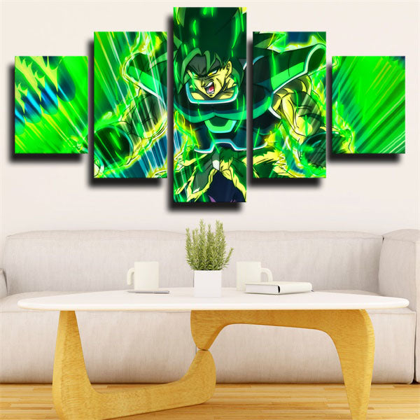 Dragon Ball Broly Green Canvas Wall Art