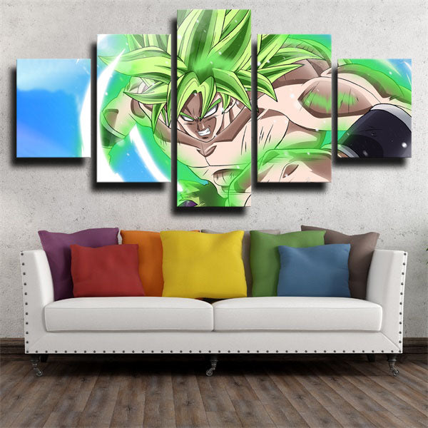 Dragon Ball Broly Green Hair Canvas Wall Art
