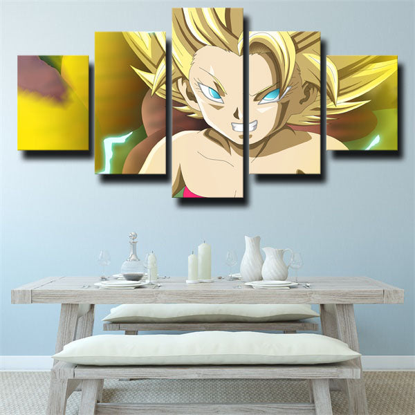 Dragon Ball Caulifla Yellow Hair Canvas Wall Art