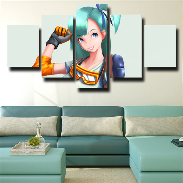 Dragon Ball Cute Bulma Canvas Wall Art