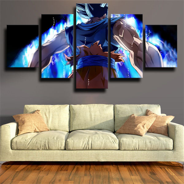 Dragon Ball Fire Goku Back View Canvas Wall Art