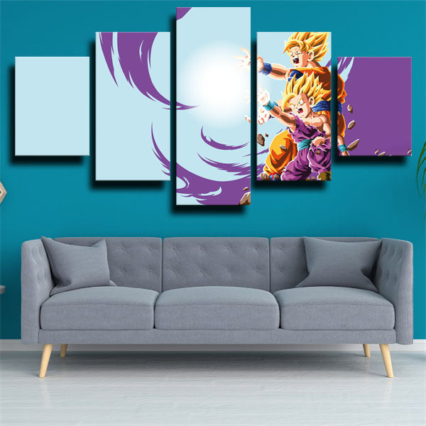Dragon Ball Gohan And Goku Canvas Wall Art
