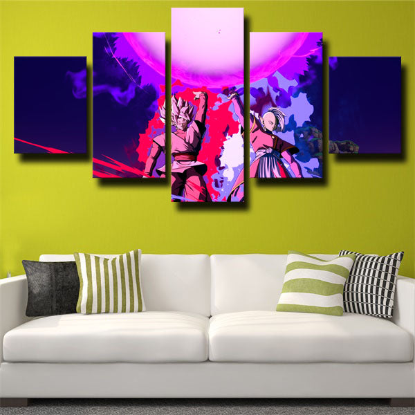 Dragon Ball Goku Black And Android 16 Canvas Wall Art