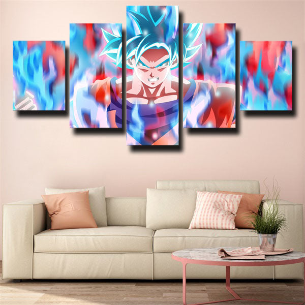 Dragon Ball Goku Flames Canvas Wall Art