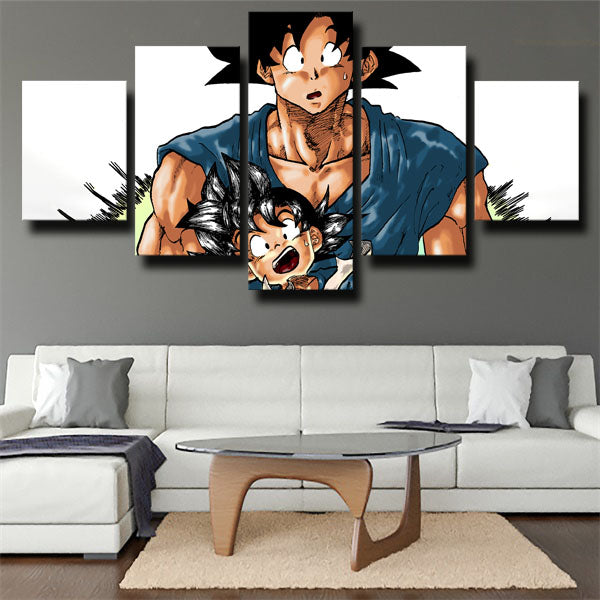 Dragon Ball Goku Kid White Canvas Wall Art