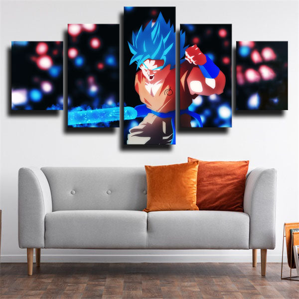 Dragon Ball Goku Neon Canvas Wall Art