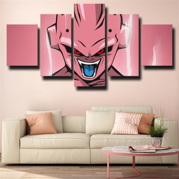 Dragon Ball Majin Buu Pink Canvas Wall Art