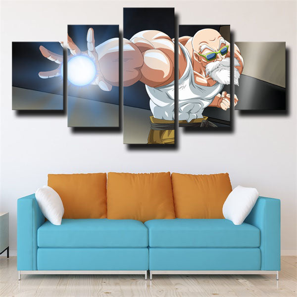 Dragon Ball Master Roshi Attacking Canvas Wall Art