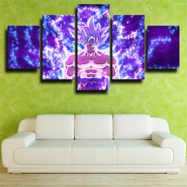 Dragon Ball Purple Fire Goku Canvas Wall Art