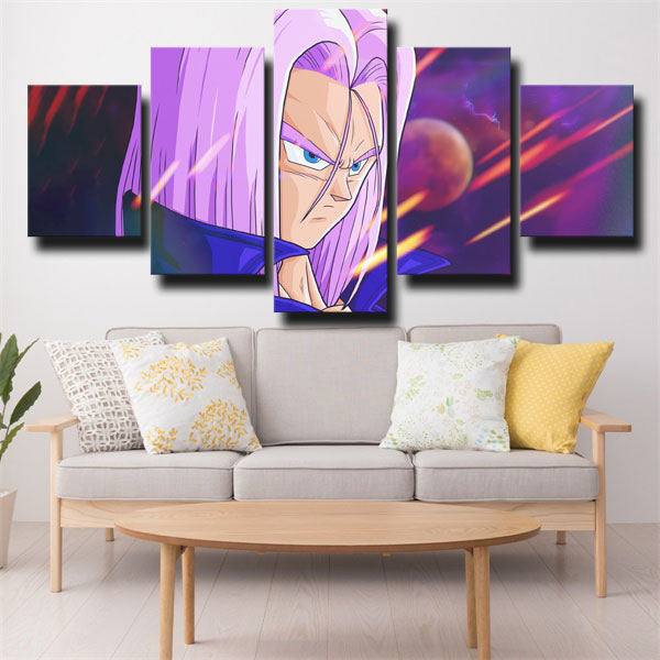 Dragon Ball Purple Hair Trunks Canvas Wall Art