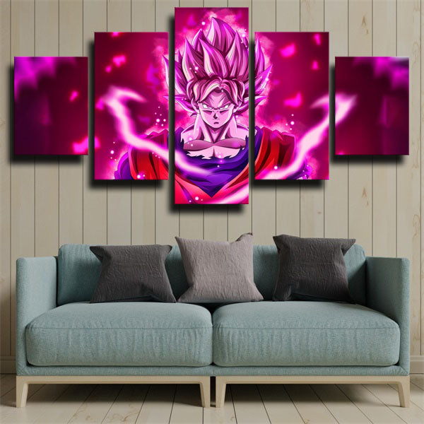 Dragon Ball Son Goku Pink Canvas Wall Art
