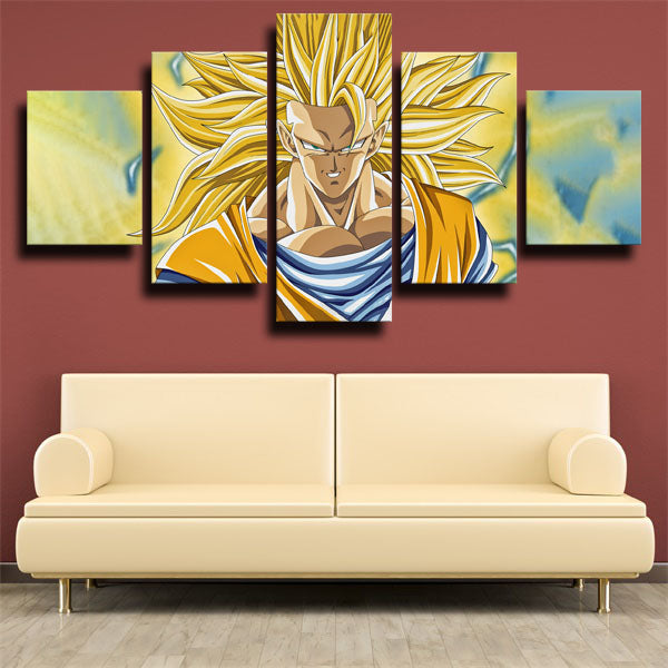Dragon Ball Son Goku Yellow Hair Canvas Wall Art