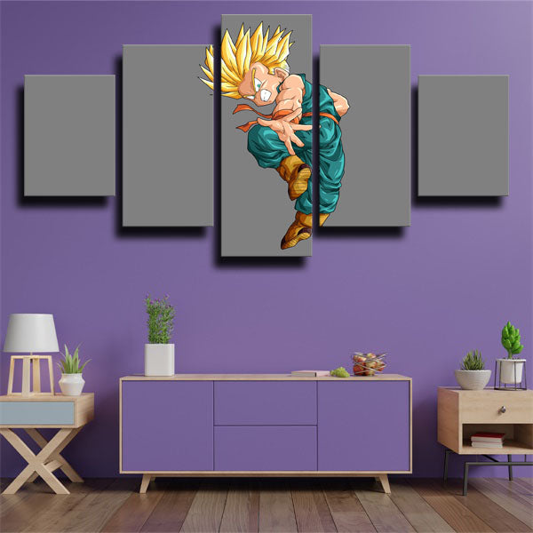 Dragon Ball Trunks Grey Canvas Wall Art