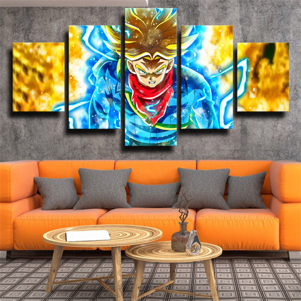 Dragon Ball Trunks Yellow Canvas Wall Art