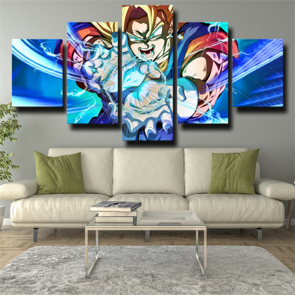 Dragon Ball Vegetto Attacking Canvas Wall Art