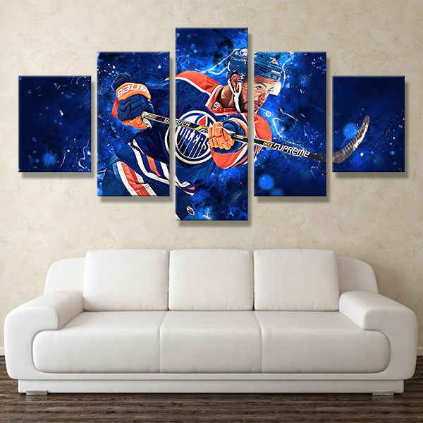 Edmonton Oilers Defence Darnell Nurse Canvas Wall Art