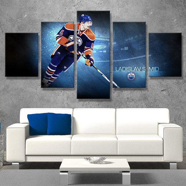Edmonton Oilers Defence Ladislavšmíd Canvas Wall Art