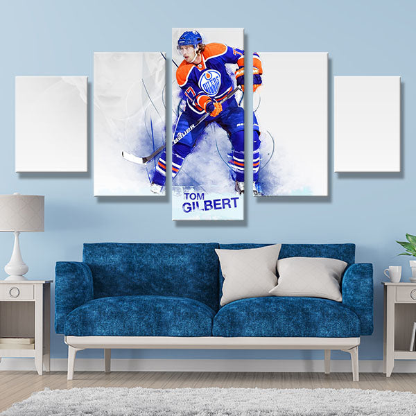 Edmonton Oilers Defense Tom Gilbert Canvas Wall Art
