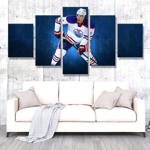 Edmonton Oilers Defenseman Kris Russell Canvas Wall Art
