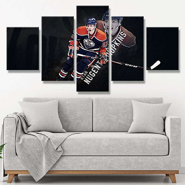 Edmonton Oilers Left Wing Shout Ryan Nugent-Hopkins Canvas Wall Art