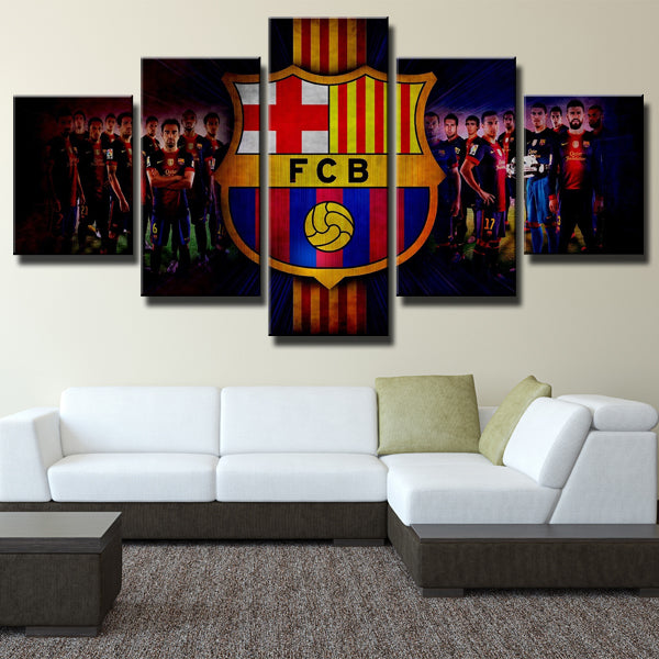Fc Barcelona 2014 Team Canvas Wall Art