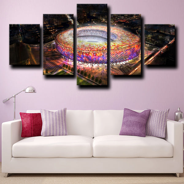 Fc Barcelona Camp Nou Stadium Canvas Wall Art