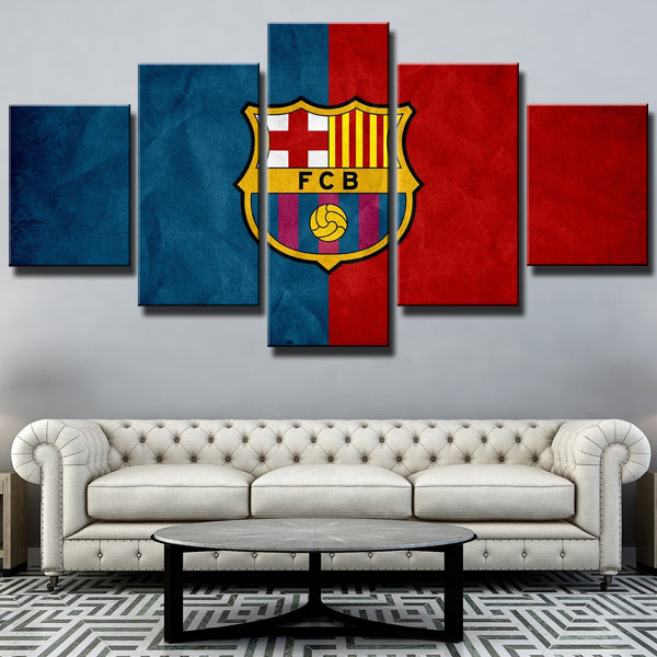 Fc Barcelona Emblem Canvas Wall Art