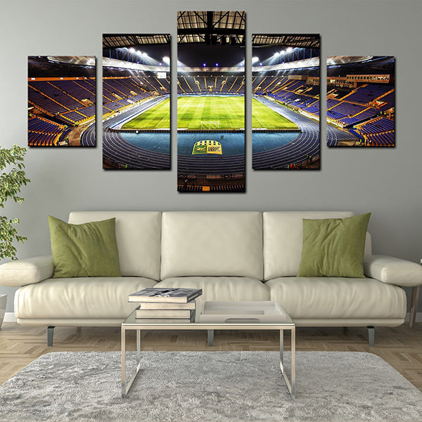 Fc Barcelona Football Field Canvas Wall Art
