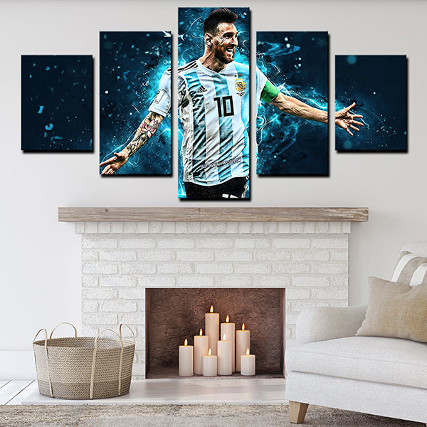 Fc Barcelona Forward Flea Lionel Messi Canvas Wall Art