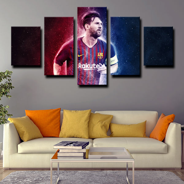 Fc Barcelona Forward Great Leo Lionel Lionel Messi Canvas Wall Art