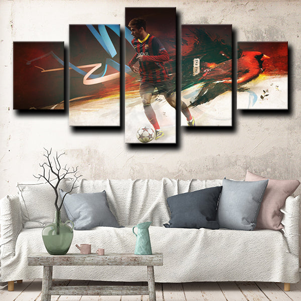 Fc Barcelona Forward Juninho Neymar Canvas Wall Art