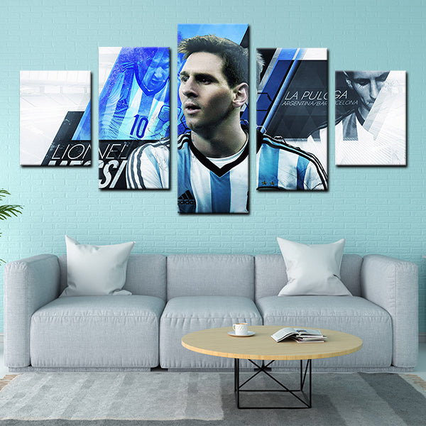 Fc Barcelona Forward Perfect Leo Lionel Messi Canvas Wall Art