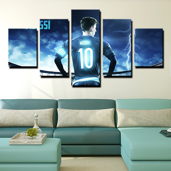 Fc Barcelona Libero Flea Lionel Messi Canvas Wall Art