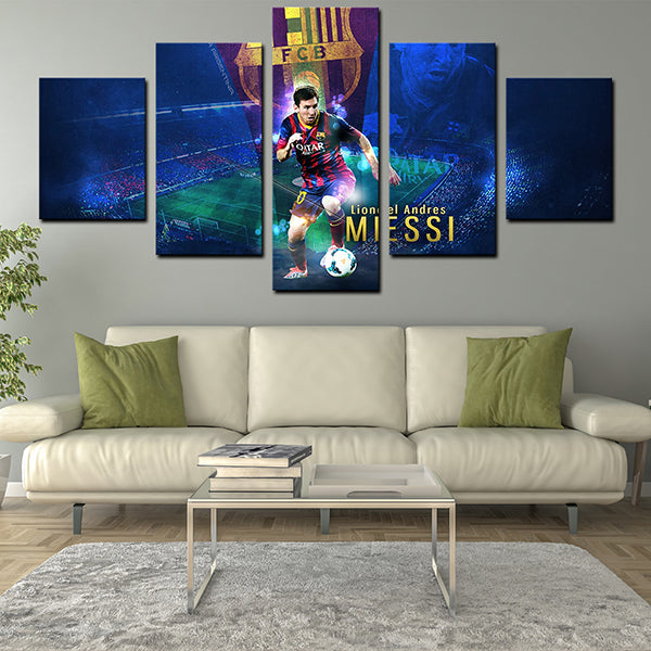 Fc Barcelona Libero Great Lionel Messi Canvas Wall Art