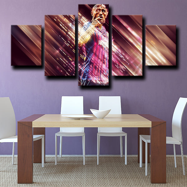 Fc Barcelona Midfielder The Warrior Arturo Vidal Canvas Wall Art