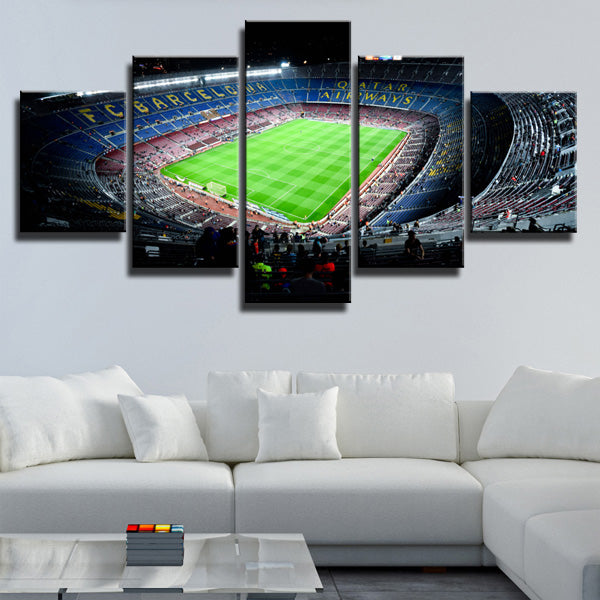 Fc Barcelona Nou Camp Stadium Canvas Wall Art
