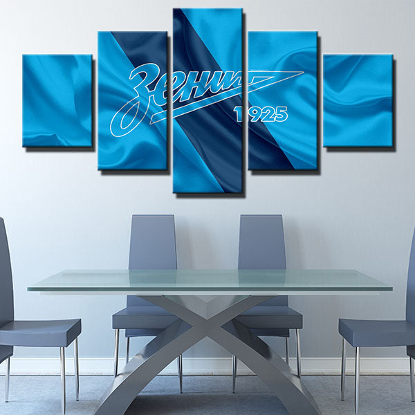 Fc Zenit Saint Cloth Emblem Canvas Wall Art