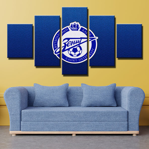 Fc Zenit Saint Dark Blue Emblem Canvas Wall Art Fc Zenit Saint Dark Blue Emblem Canvas Wall Art