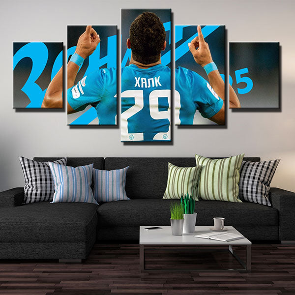 Fc Zenit Saint Forward Hulk Givanildo Vieira De Souza Silhouette Canvas Wall Art