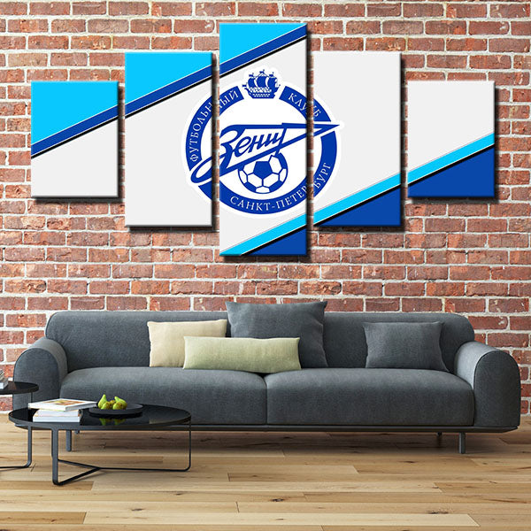 Fc Zenit Saint Simplicity Emblem Canvas Wall Art