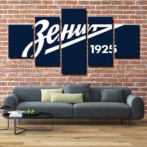 Fc Zenit Saint Tibetan Blue Emblem Canvas Wall Art