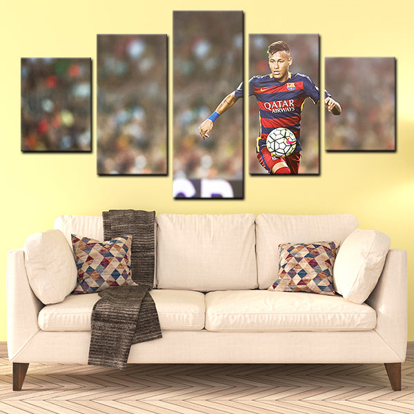 Fcb Forward Great Neymar Canvas Wall Art
