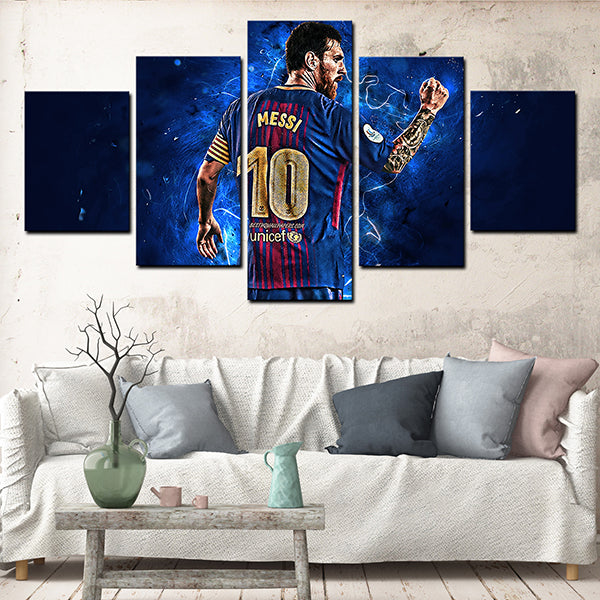 Fcb Forward Perfect Lionel Messi Canvas Wall Art
