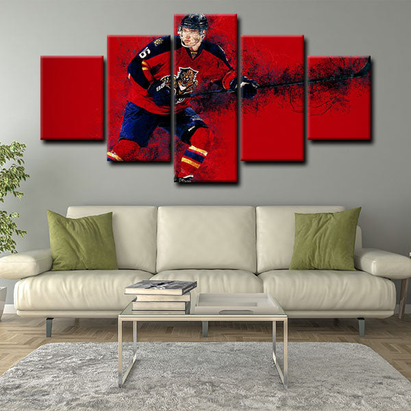 Florida Panthers Centre Aleksander Barkov Jr. Canvas Wall Art Florida Panthers Centre Aleksander Barkov Jr. Canvas Wall Art