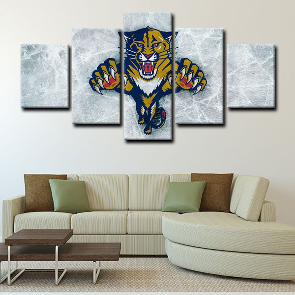 Florida Panthers Emblem Canvas Wall Art