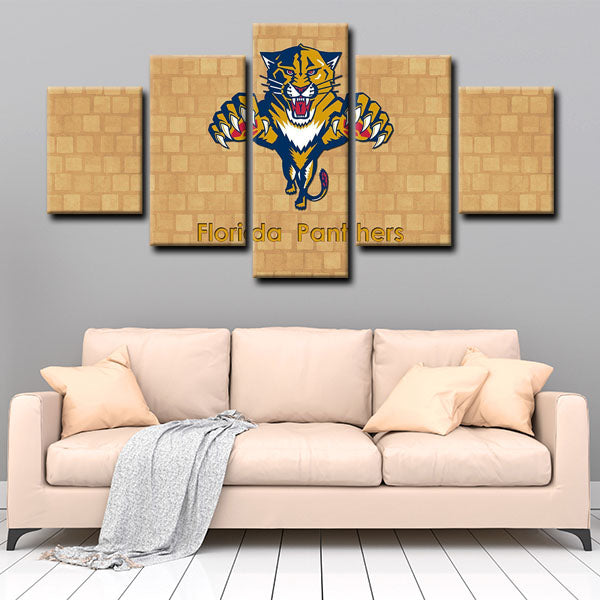 Florida Panthers Logo Canvas Wall Art Florida Panthers Logo Canvas Wall Art