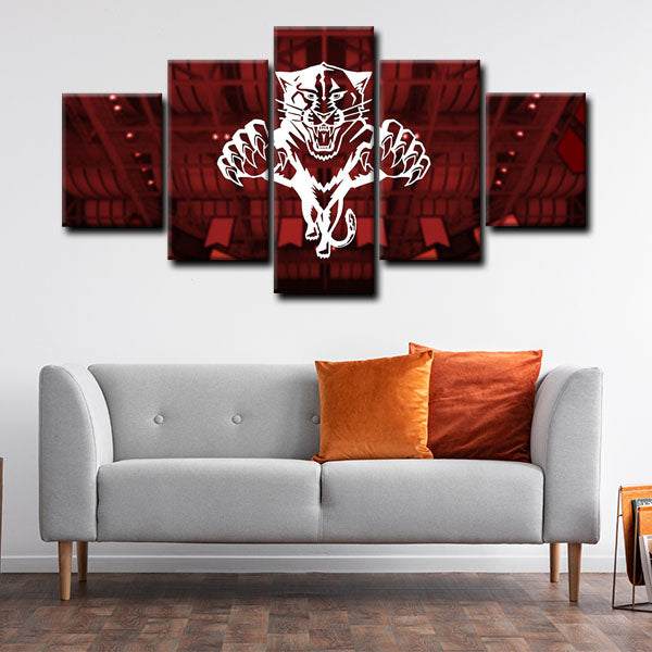 Florida Panthers Logo Canvas Wall Art