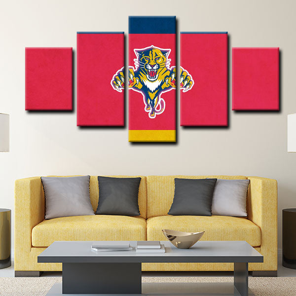 Florida Panthers Logo Canvas Wall Art Florida Panthers Logo Canvas Wall Art