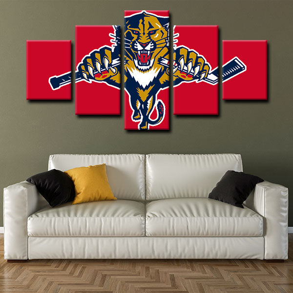 Florida Panthers Symbol Canvas Wall Art